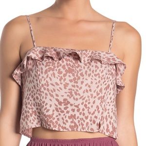 NWT HONEY BELLE SPAGHETTI STRAP RUFFLE TANK